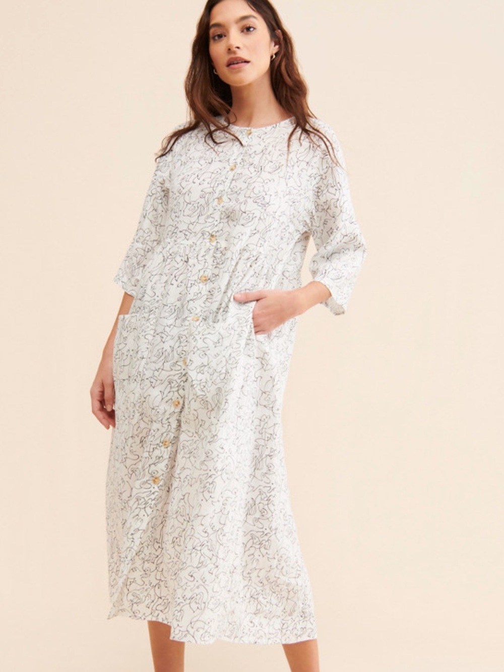 LF Markey Sammy Squiggle Print Dress Size 10